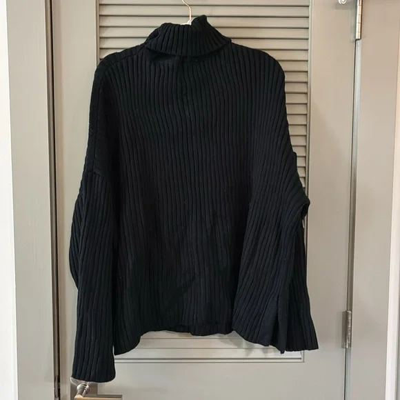 NWT LBLC the label Casey black turtleneck sweater black Sz S - Picture 7 of 7